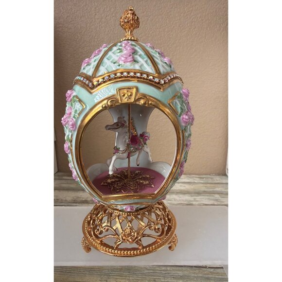Franklin Mint Other - Franklin Mint House of Fabergé Carousel Horse Musical Egg  7" - No Box or COA